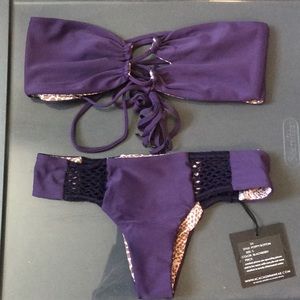 Acacia Blackberry Matching Bikini